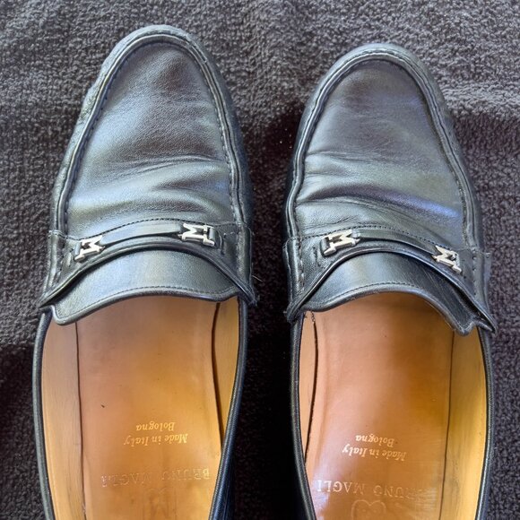 Bruno Magli Black Horse Bit Loafers - Picture 1 of 12